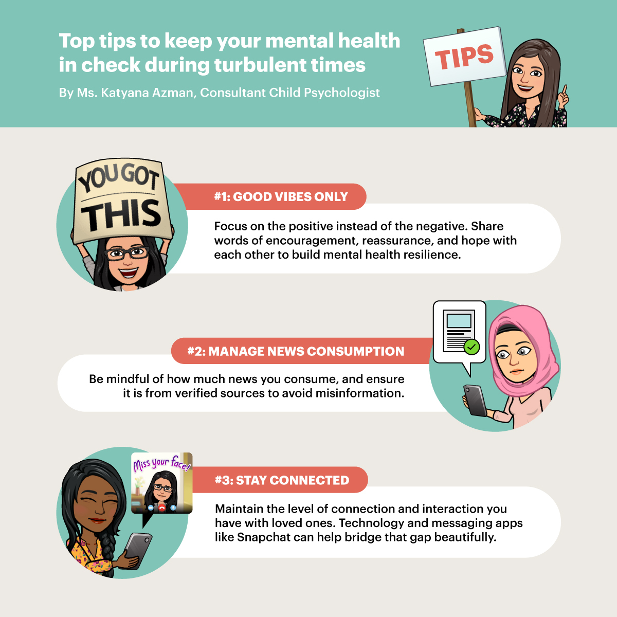 Top tips to keep your mental health in check during turbulent times by Ms Katyana
