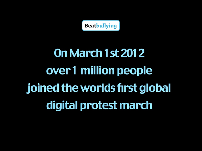 Beatbullying's Virtual Protest March