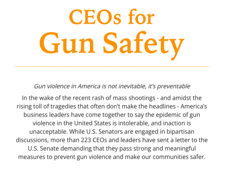 PR Industry Leaders Join CEOs' Call For Gun Control