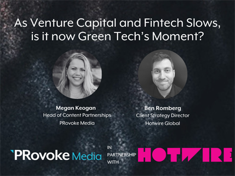 As Venture Capital And Fintech Slow, Could This Be Greentech’s Moment?