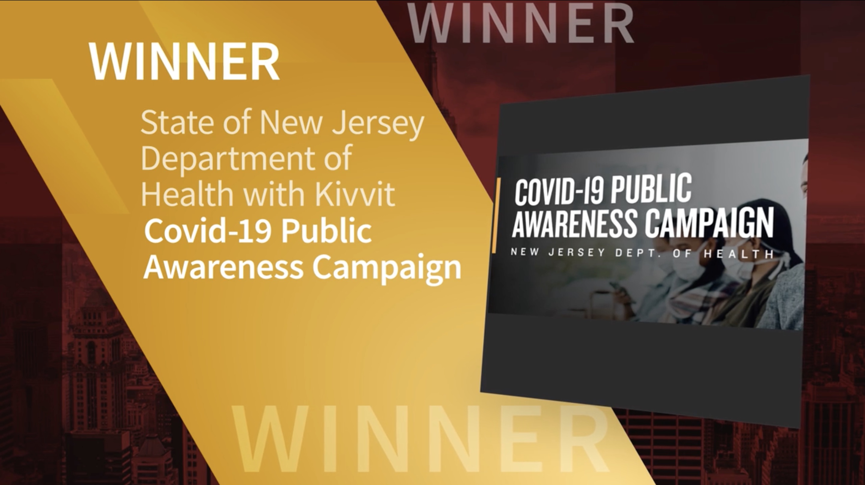 New Jersey's Covid-19 Campaign Wins Best In Show At North American SABREs